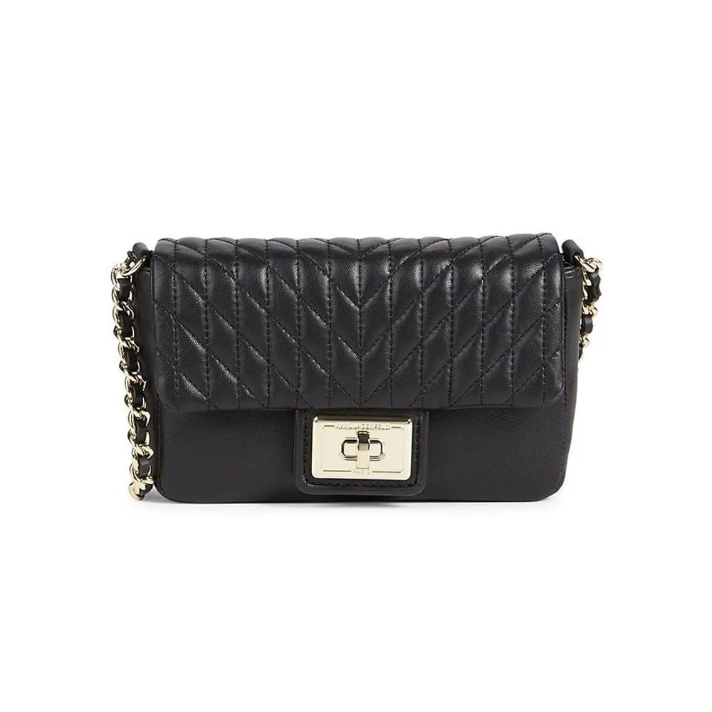 Karl Lagerfeld Quilted Leather Crossbody Bag